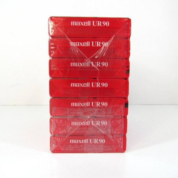 Maxell Audio Cassette Normal Bias UR90 7 Pack Super Size IEC Type 1 New - Picture 3 of 6